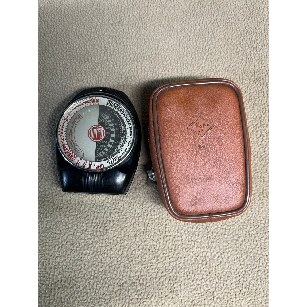 Vintage DeJur Dual Professional Light Meter with Agfa Typ 6076‎ Leather Case USA